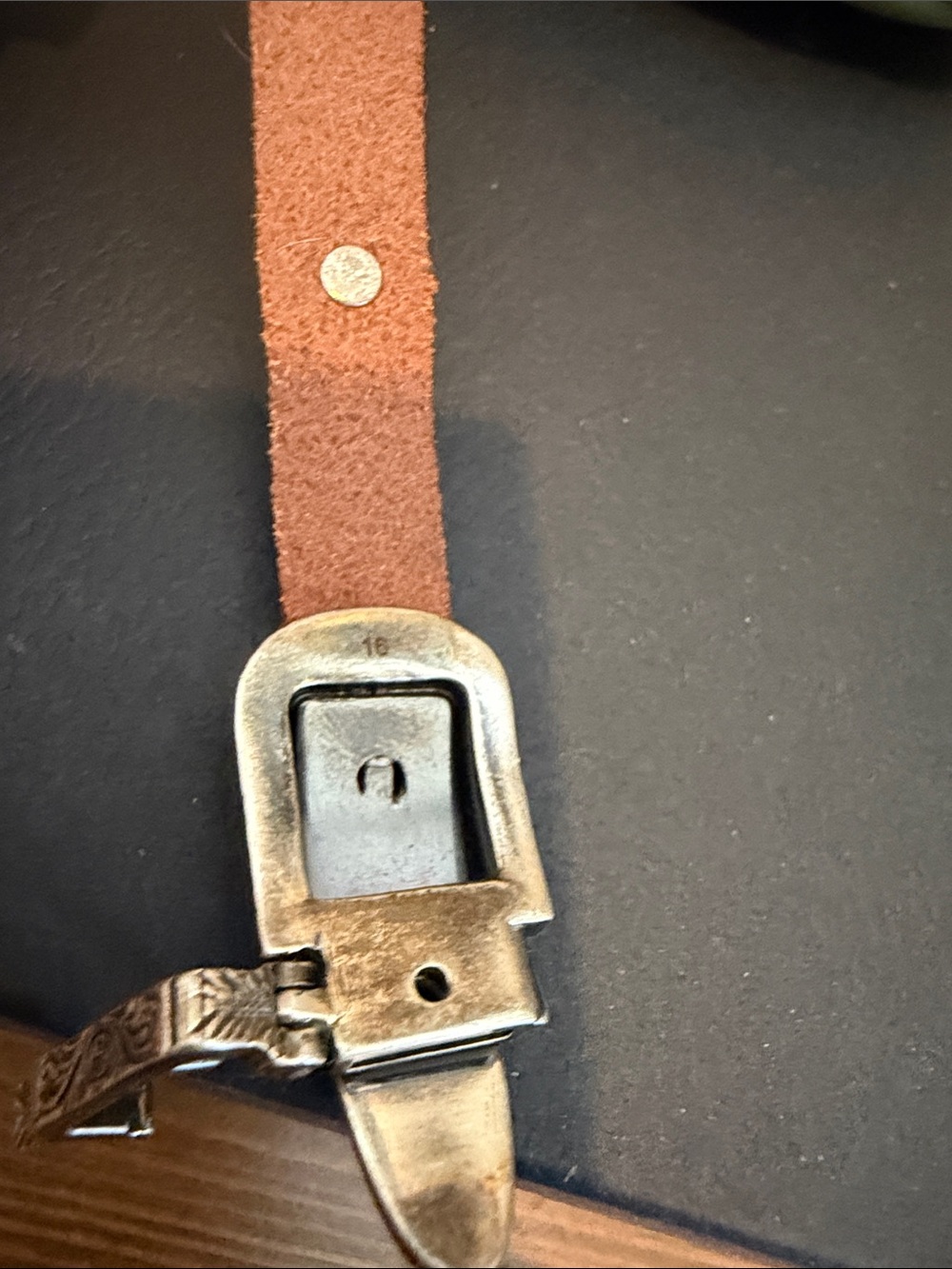 Gucci Anger Forest Wolf Brown Bracelet leather and sterling silver (16) - Picture 6 of 9